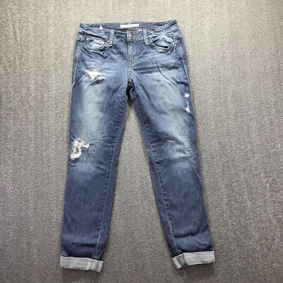 Joe's Jeans Chelsea Skinny Jeans Womens 28 Blue Distressed Faded Denim Stretch - Picture 1 of 10